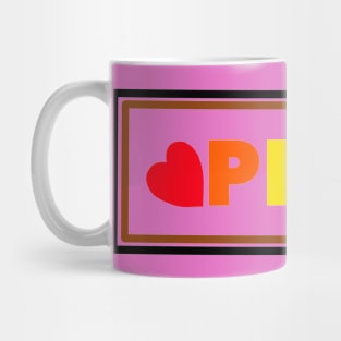 Pride rainbow text Mug